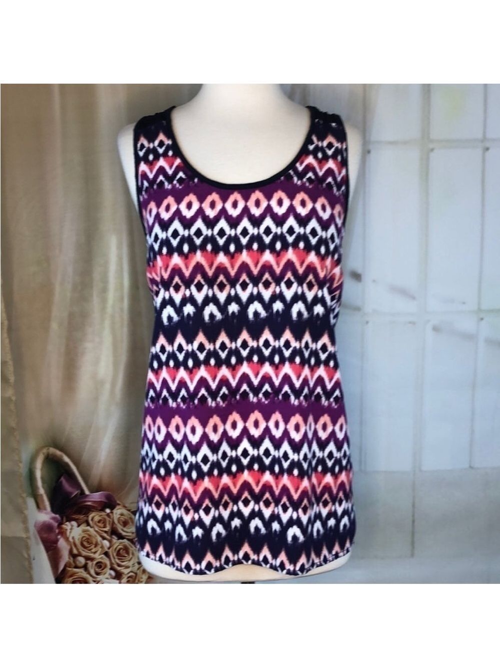 PIXLEY Abstract Tank Top M